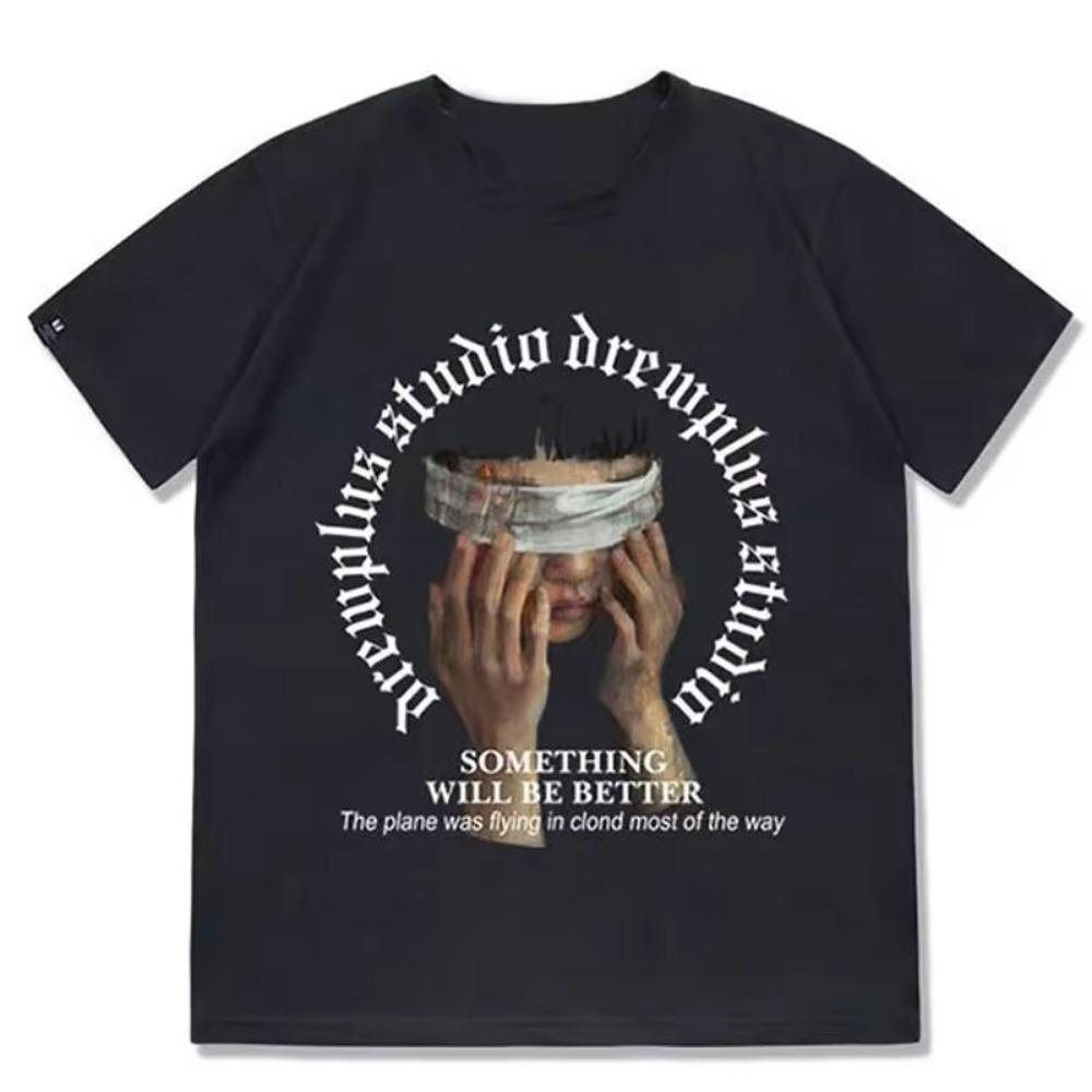 

Футболка в готическом стиле Dark Style 2023, 100% хлопок, Y2k, американская винтажная хип-хоп уличная одежда, футболки с коротким рукавом, панк, свободная футболка 8XL S