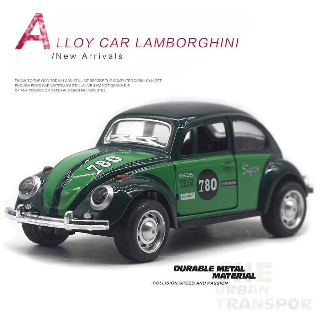 1: 32 Alloy Beetle Racing Car Model High Simulation Diecasts Toy Pull Back Vehicles Decoration Toys for Childrens Birthday Gift