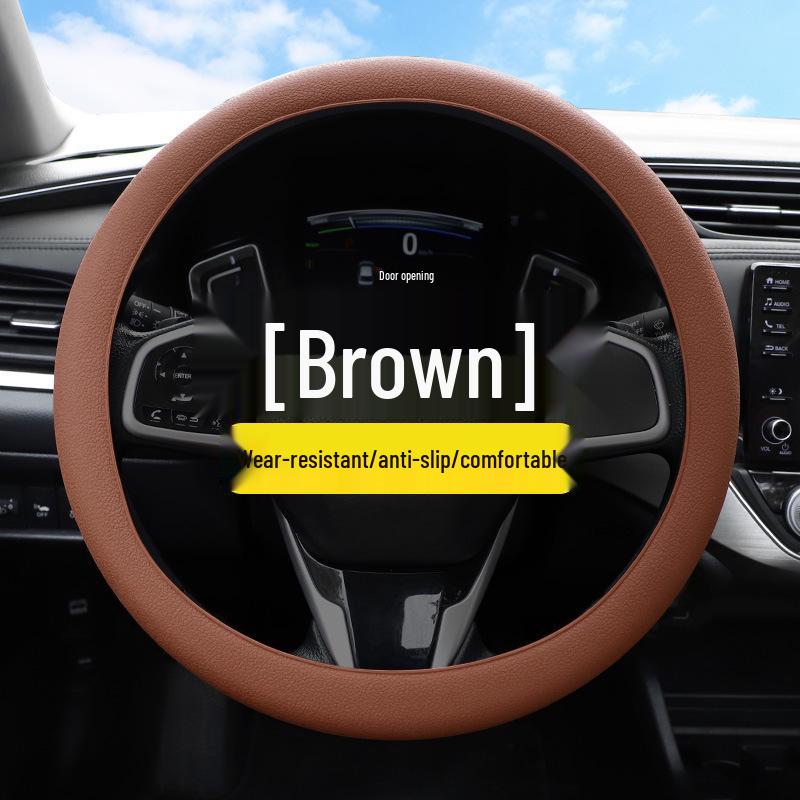 Silicone Steering Wheel Cover – Thin, Soft, Non-Slip, Sweat-Absorbent, Universal, All-Season.