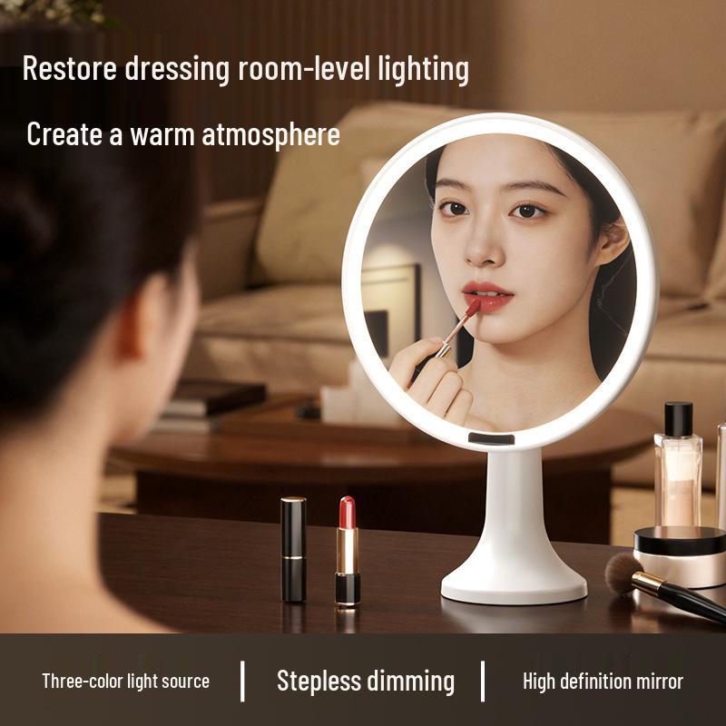 Smart LED Desktop Makeup Mirror with Light - Internet Celebrity Style
