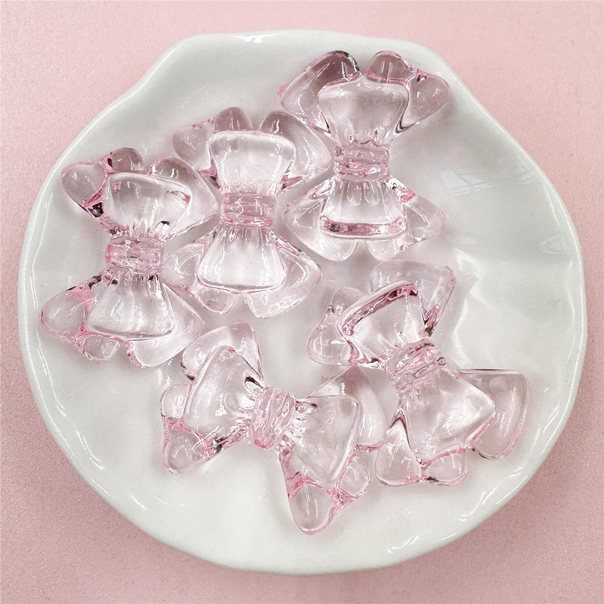 

Творческий DIY материал ручной работы акрил для ожерелья серьги с отверстием свободные бусины браслеты изготовление ювелирных изделий банты ожерелье 5 шт 22.2*28.6 мм подвески розовый