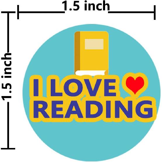 Reading Stickers for Kids,Teacher Reward Labels,Motivational Reading Stickers for Students,Teacher,School,piring Planner Label,1.5 inch 504 Per Pack