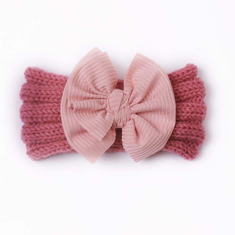 New Baby Warm Headband Winter Model, Cute Children's Creative Bow Wide Edge Headscarf, Baby Headband