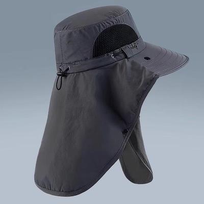 Fisherman Hat Summer Sun Hat Men'S Outdoor Mountaineering Hat Fishing Face Covering Wide Brim Sun Hat