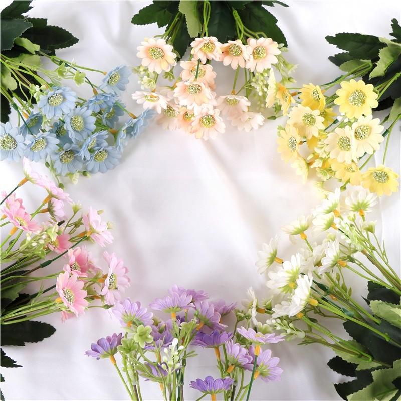 Artificial Daisy Plant Bridal Bouquet For Wedding Decor Living Arrangement Room