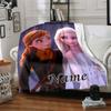 Custom Name Elsa'S Winter Fantasy Party Blanket For Couch Bed Plush Cozy Fuzzy Blanket Super Soft Warm Blankets For Fall And Winter 091665