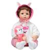 21inch Sleeping for Doll Action Figures Interaction Toy Vinyl Comfort Stuffed for Doll Caucasian Cute Reborns with Eyes-