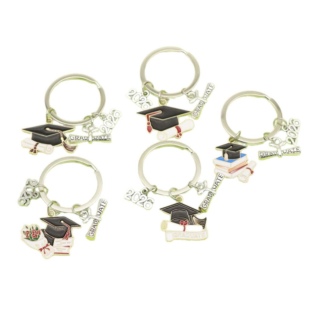 2026 Alloy Drip Oil Graduation Cap Keychain Pendant - Student Souvenir