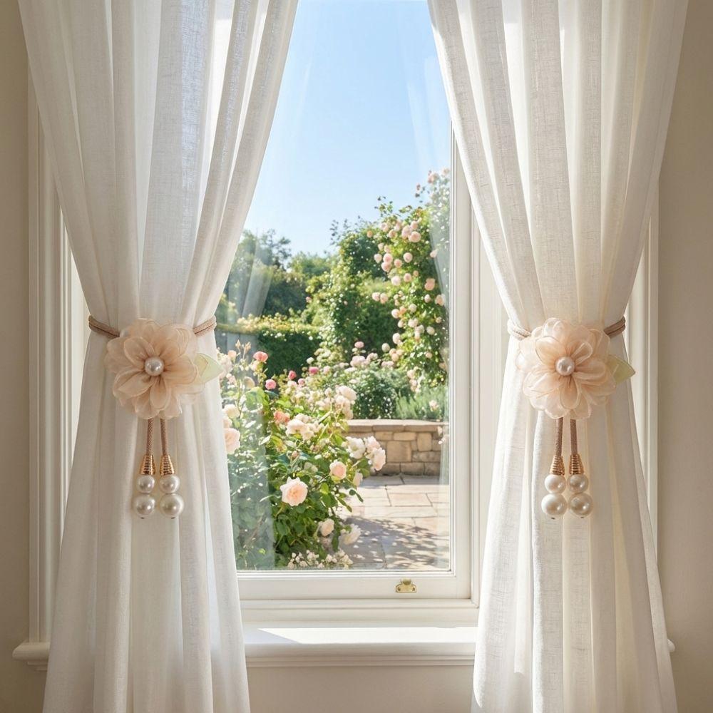 with Pearl Pendant Pearl Curtain Tieback Beautifully Curtain Buckle Curtain Binding  Living Room