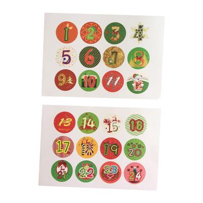 NOLITOY 480 Christmas Number Stickers Round Sealing Adhesive Decals Cookie Bag Packaging Labels Elk Star Pattern Gift Box Decoration