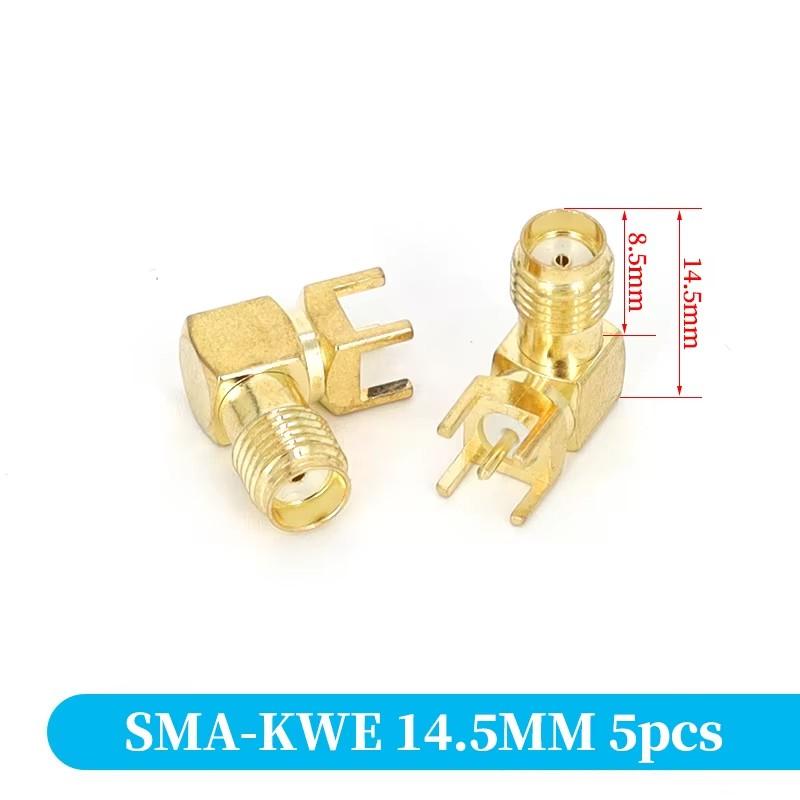 SMA‑KWE Right Angle SMA Female Plug Adapter Solder Edge PCB Mount RF Coaxial Connector