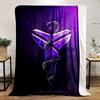 Purple Snake Logo Art Design Warm Blanket - Flannel Blanket for Bedroom, Living Room, Sofa, and Nap Sofas