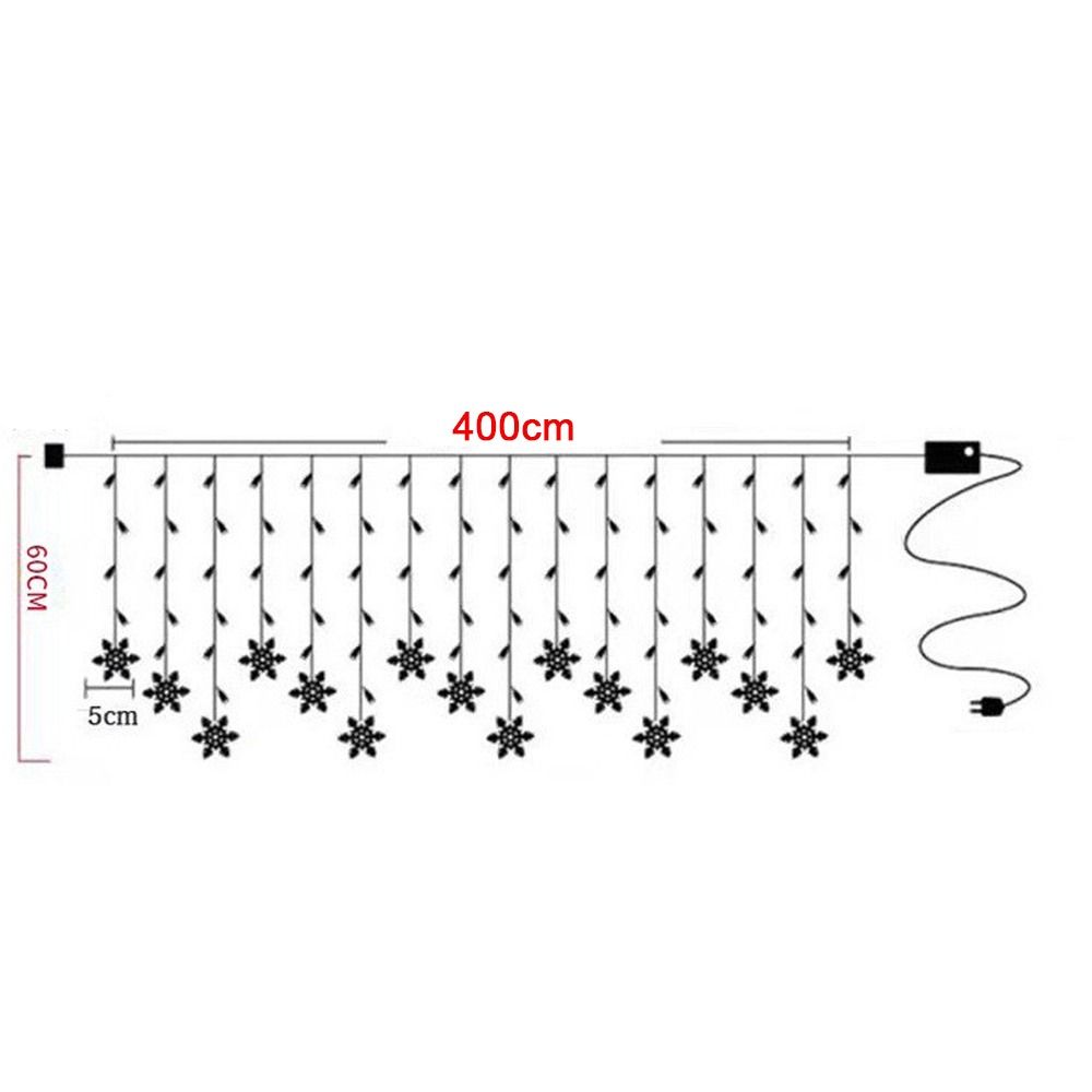 Snowflake Pendant Christmas Snowflakes String Light LED Decoration Light  New Year