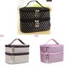 Makeup Bag Portable Travel Organizer With Double Zipper For Women Daily Use