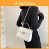 Chic Street Style Pu Leather Shoulder Bag For Women 2023 Summer Handbag With Lock Closure