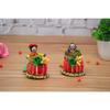 Recycled Material Rajasthani Raja Rani Puppet/Dolls Decorative Tealight Candle Holder (Pack of 2)