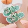 Princess Girl Sandals - Beach Slippers - Summer Children's Soft Bottom Anti-Slip Pearl Over-the-Knee Flip Flops