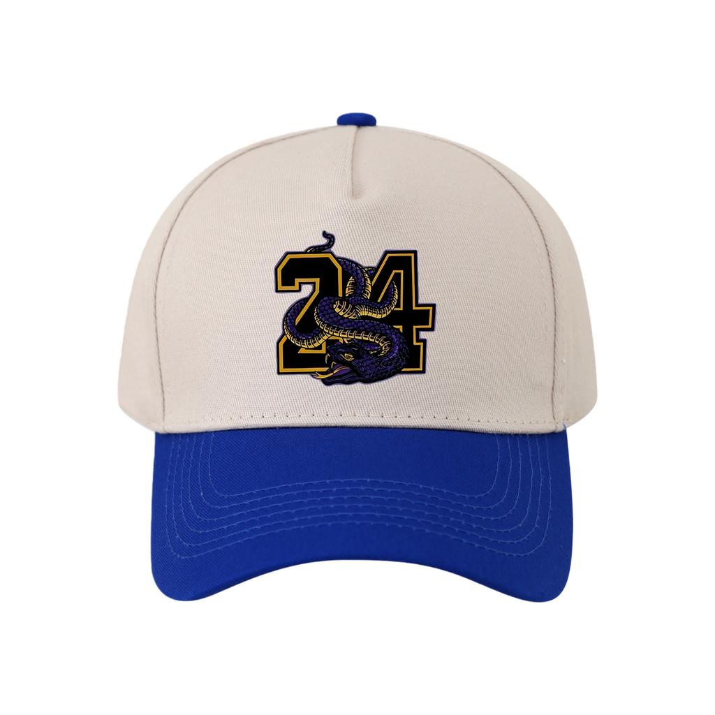 Color Matching Hardtop Five-piece Baseball Cap Women's Team Number Black Mamba Breathable Cap Outdoor Sun Hat