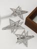 Full of diamonds pentagram star hairpin side clip Korean simple hairpin star bangs clip high-end hair ornament cold wind hairpin