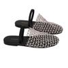 Closed Toe Mesh Hollow Out Flat Gladiator Sandals Women Weaving Design Lazy Mules Summer Outwear Vacation Sandy Beach Shoes