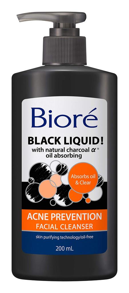 Biore Black Liquid Facial Cleanser 200ml USABiore Facial Cleanser