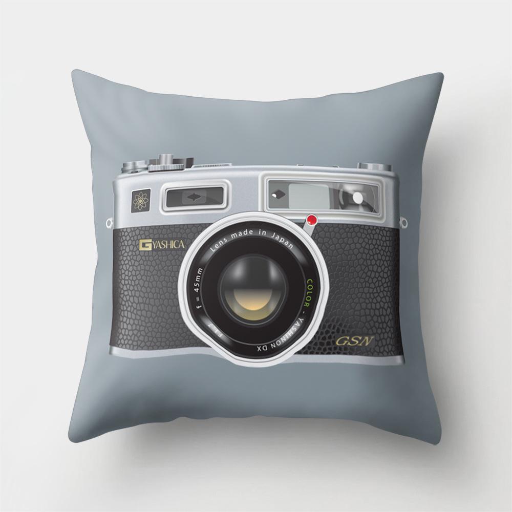 Polyester Creative Home Camera Pillow Case Car Cushion Office Pillow