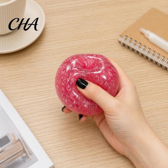 Portable Stress Reliever Relief Fruit Squeeze Toy, Soft Stretchy Sensory Shape Toy Fidget Home Office Worker Relaxation Desk
