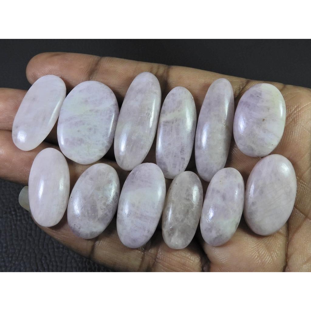 270Cts. Natural Pink Kunzite Oval Cabochon Gemstone 12Pcs Lot C-1150