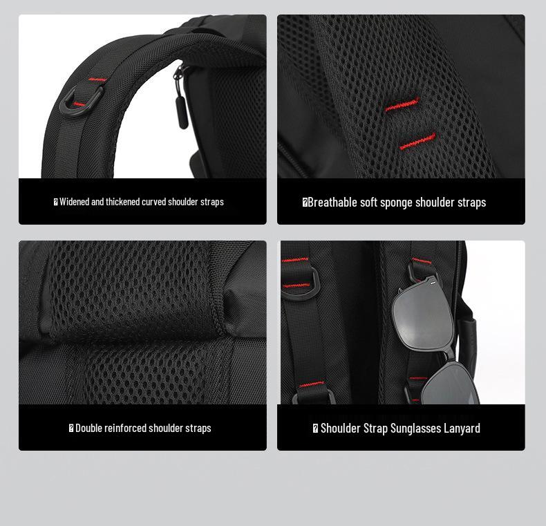 Men's Multi-Functional Travel Backpack - Crossbody, Extra Large, High-End, Mountaineering & School Bag