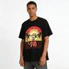 Vacation Skull Cheers Print Tee Retro Beach Style Casual Top Pure Cotton T-shirt