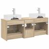 Bathroom Cabinet Set 3 pcs Sonoma Oak 129 x 41 x 79.5 cm
