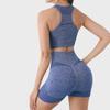 Plus-Size Athletic Vest & High-Waist Yoga Shorts Set for Women