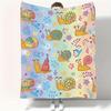 Lustige Süße Bunte Schneckenmuster Druckkunst Decke - Weiche Ganzjahres Mehrzweck-Kuscheldecke für Wohnzimmer, Bett & Geburtstagsgeschenk