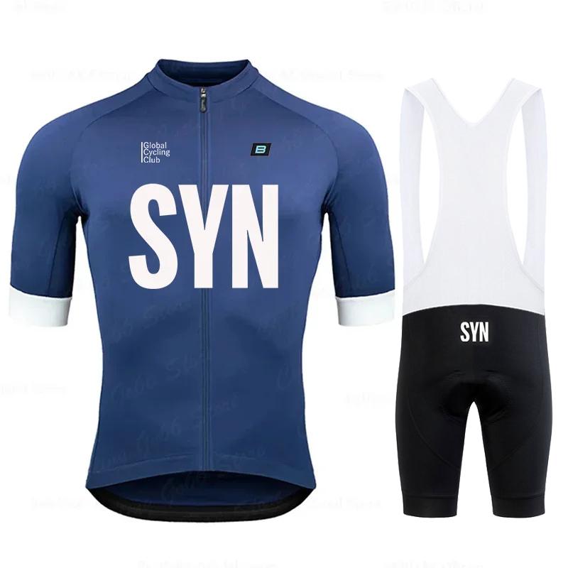 2025 Synful Men's Cycling Clothing Set Short Sleeve T-Shirt for Mountain Bike Triathlon MTB Summer
