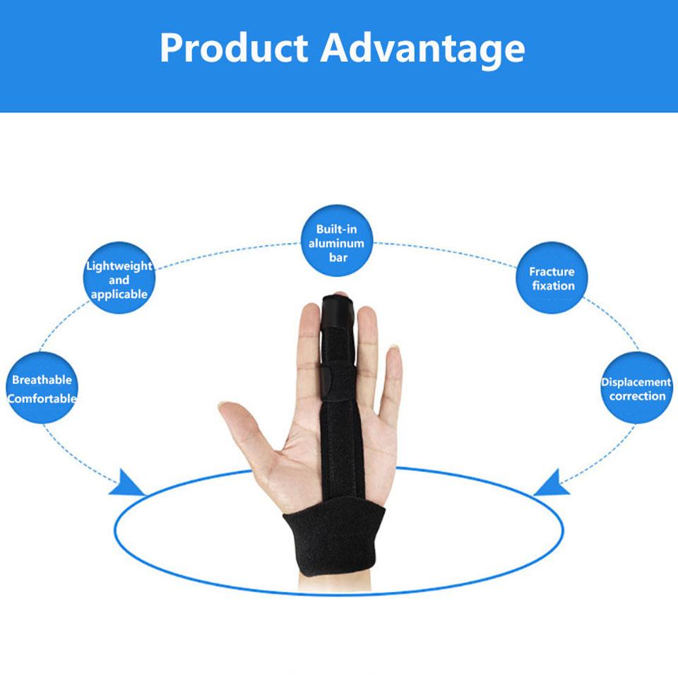 Gobygo 1 Stück Fingerorthese Daumenpflege Integrierte Aluminiumlegierung Fixierung Verstellbare Stütze Stabilisator Arthritis Schmerzlinderung Gesundheit