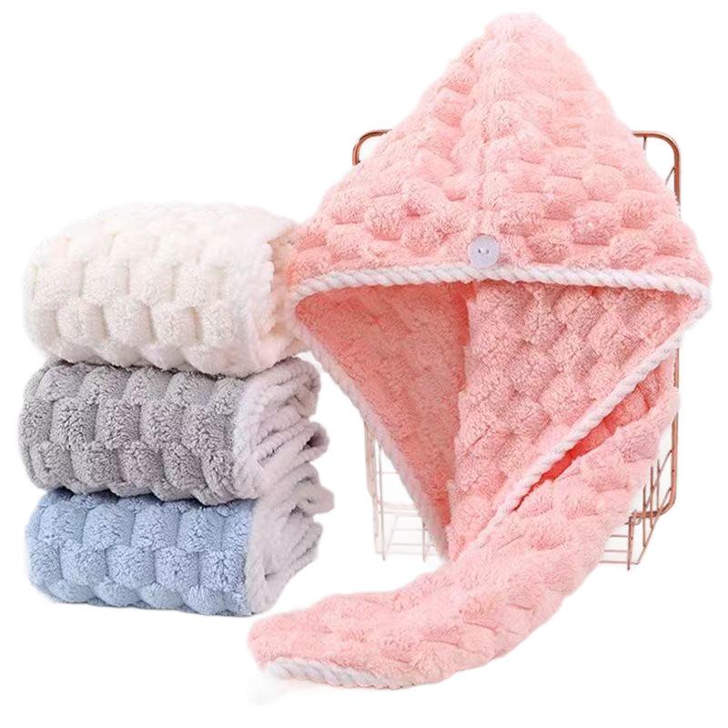 Cloud-Shaped Super Absorbent Hair Drying Cap - Lint-Free, Quick-Dry Towel Wrap