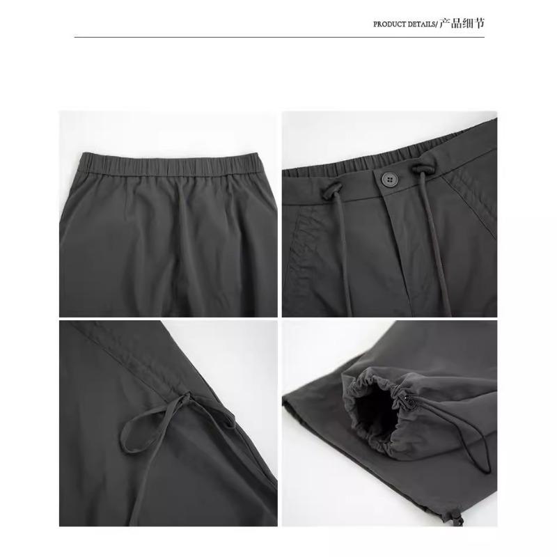 Overalls Women's Spring and Autumn Mountaineering Pants High Waist Retro Loose Wide Leg Bow Casual Sweatpants