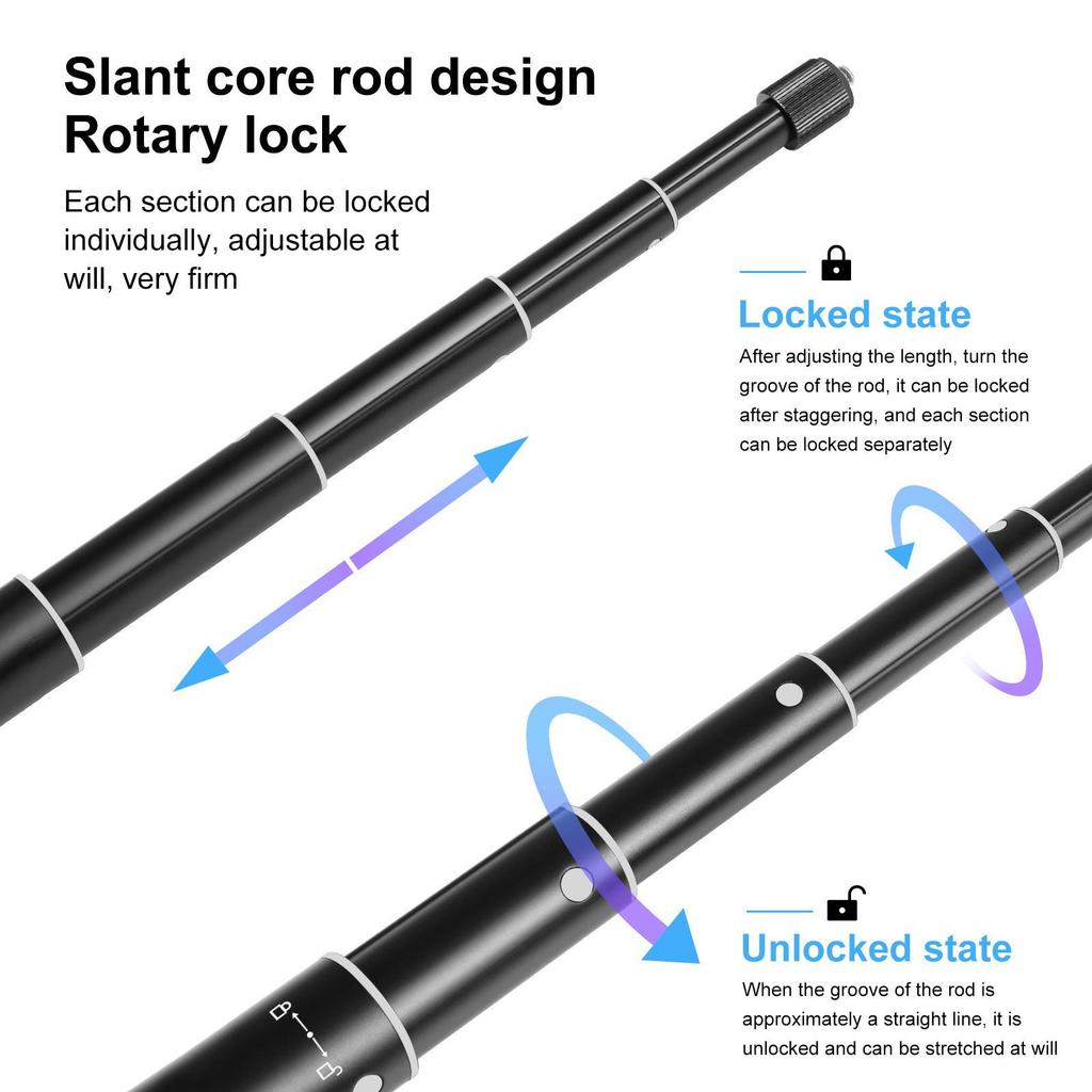 Universal Telescopic Selfie Stick for Insta360, GoPro, DJI Osmo