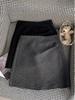 Girls' Sequin Tweed High-Waist A-line Skirt - Irregular Hip-Hugging Design for Autumn/Winter