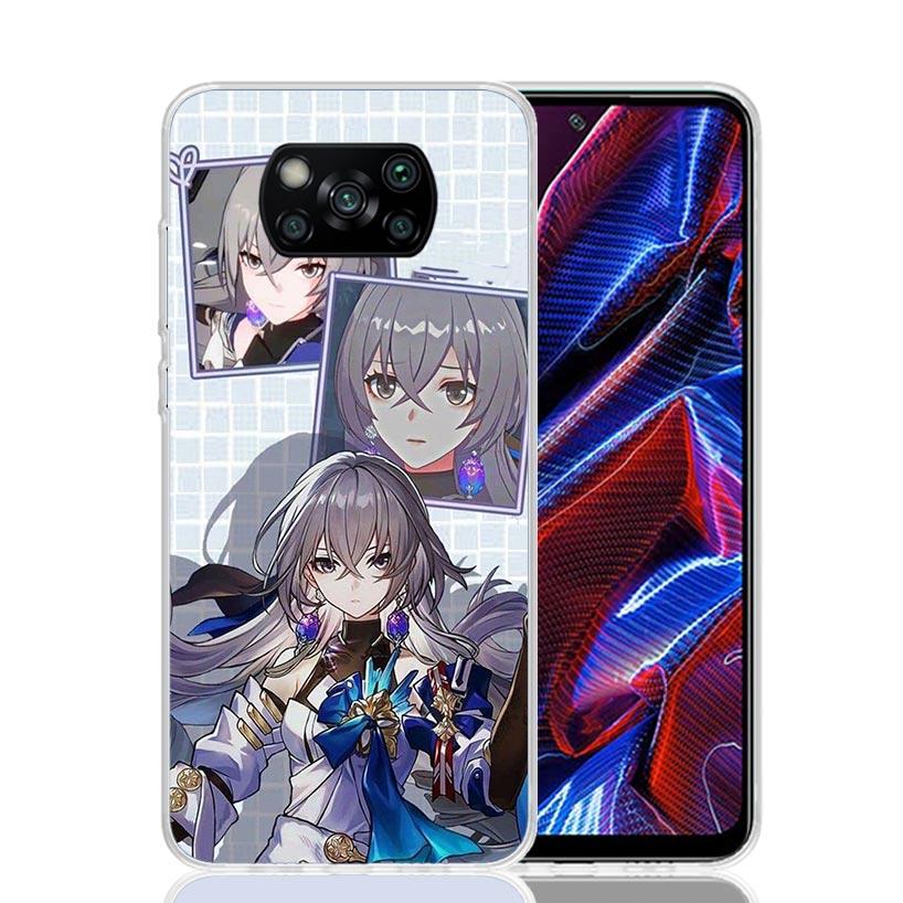 Honkai Star Rail Bronya Rand Phone Case For Xiaomi Poco X7 X6 X5 Pro F7 Ultra Redmi 15C 15 13 13C 12 12C 10 10A 10C 9 9A 9C 9T C