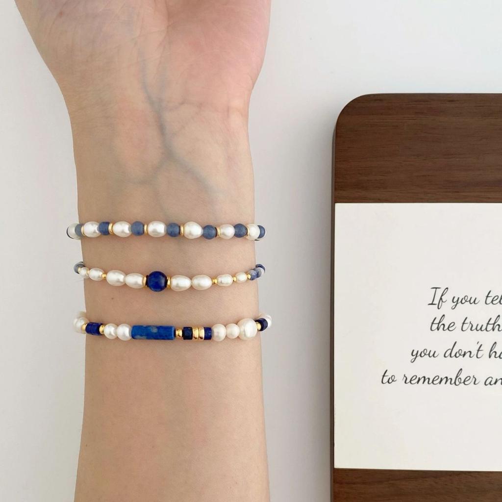 Blue Blue Healing Pearl Bracelet Premium Design Romantic Fashion Jewelry Bracelet Small Fresh