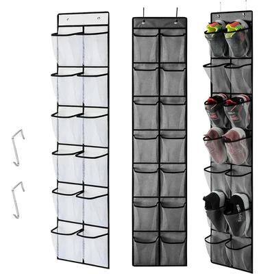 Hanging Shoe Rack Organizer Over The Door Shoe Organizer 12/14 Large Breathable Mesh Pockets Slippers Organizer Shoe Storage