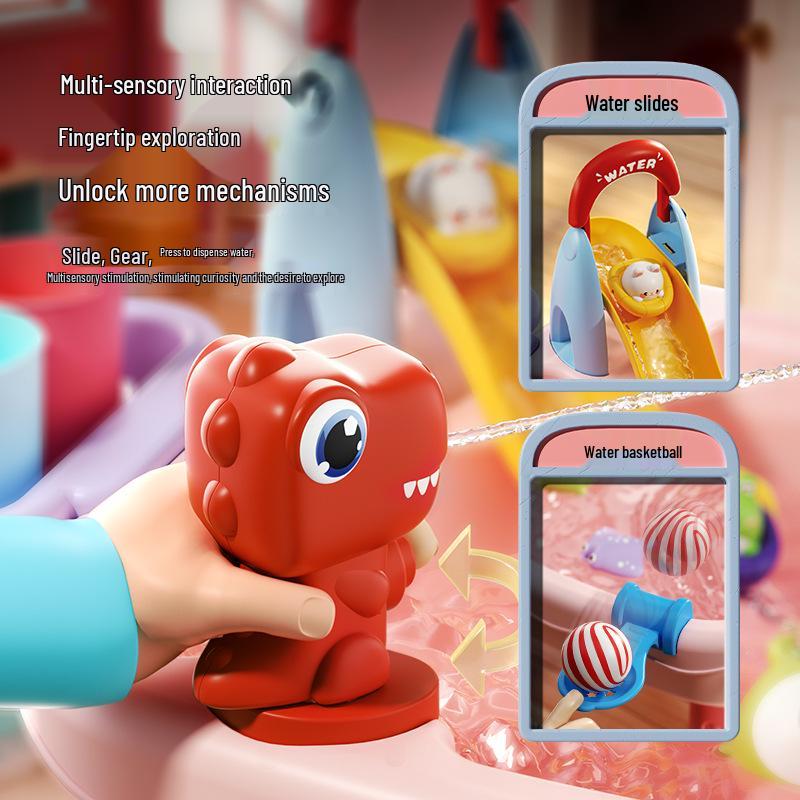 Children's Day Electric Water Play Table: Role-Playing Dishwashing, Fishing, Slide, and Sprinkler Toys