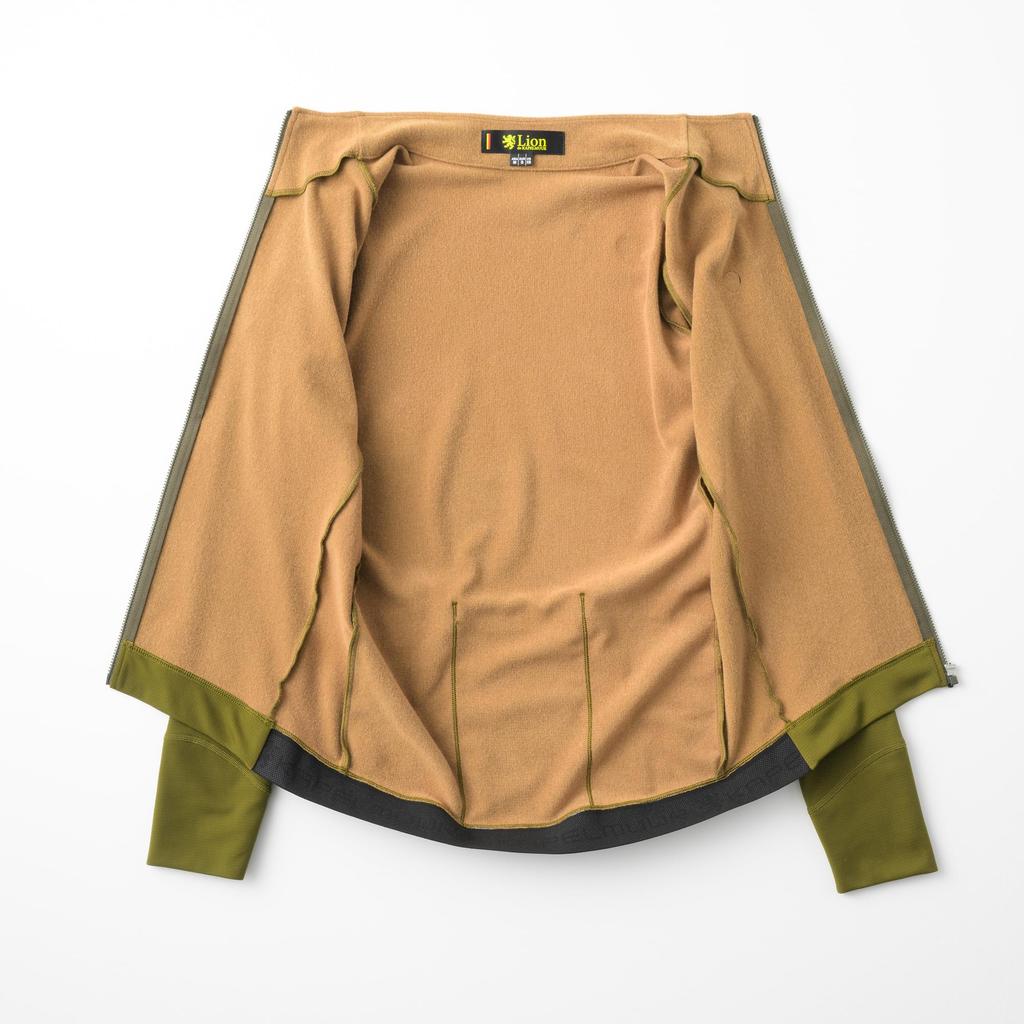 Lion de Kapelmuur Thermo Dream Long Sleeve Cycling Size Jersey, Olive, S, Fall/Winter (5°C-15°C)