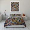 Colorful Geometric Mandala Bedding Set Bedding Set (1 Duvet Cover, 2 Pillowcases, Duvet Not Included)