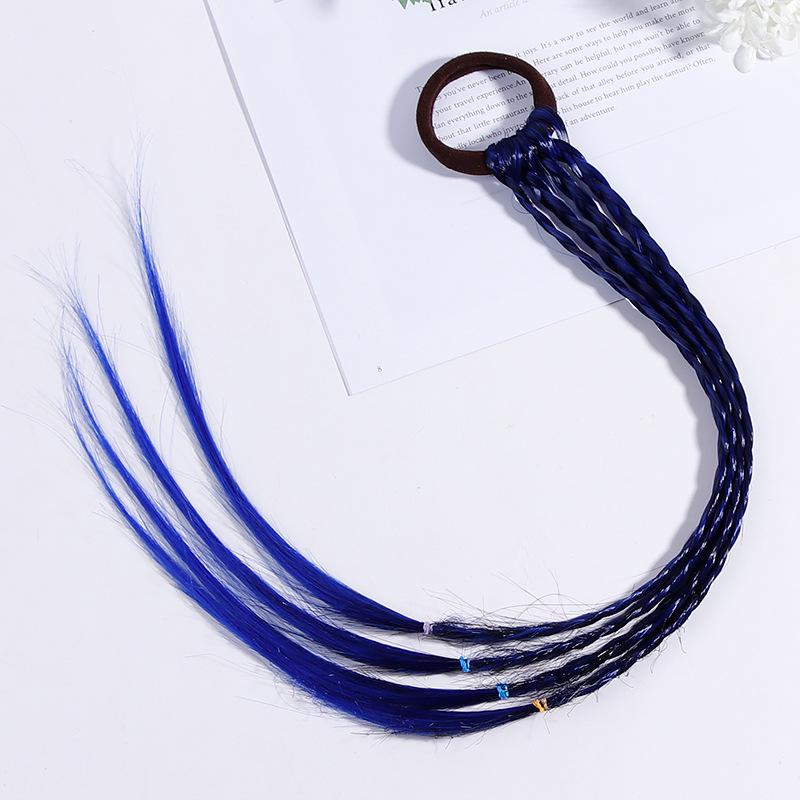 New Girls Colorful Wigs Ponytail Kids Hair Accessories Head Band Hair Ornament Headbands Rubber Bands Beauty Hair Bands Headwear
