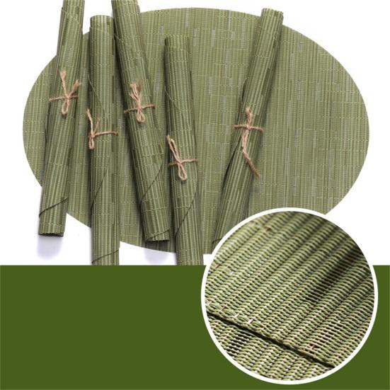 Place Mat Anti-scratch Insulated Oval Anti-slip PVC Table Placemat Household Supplies