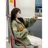 Embroidered American Baseball Jacket 2023: Women's Spring/Autumn Loose Fit Outerwear with Versatile Design