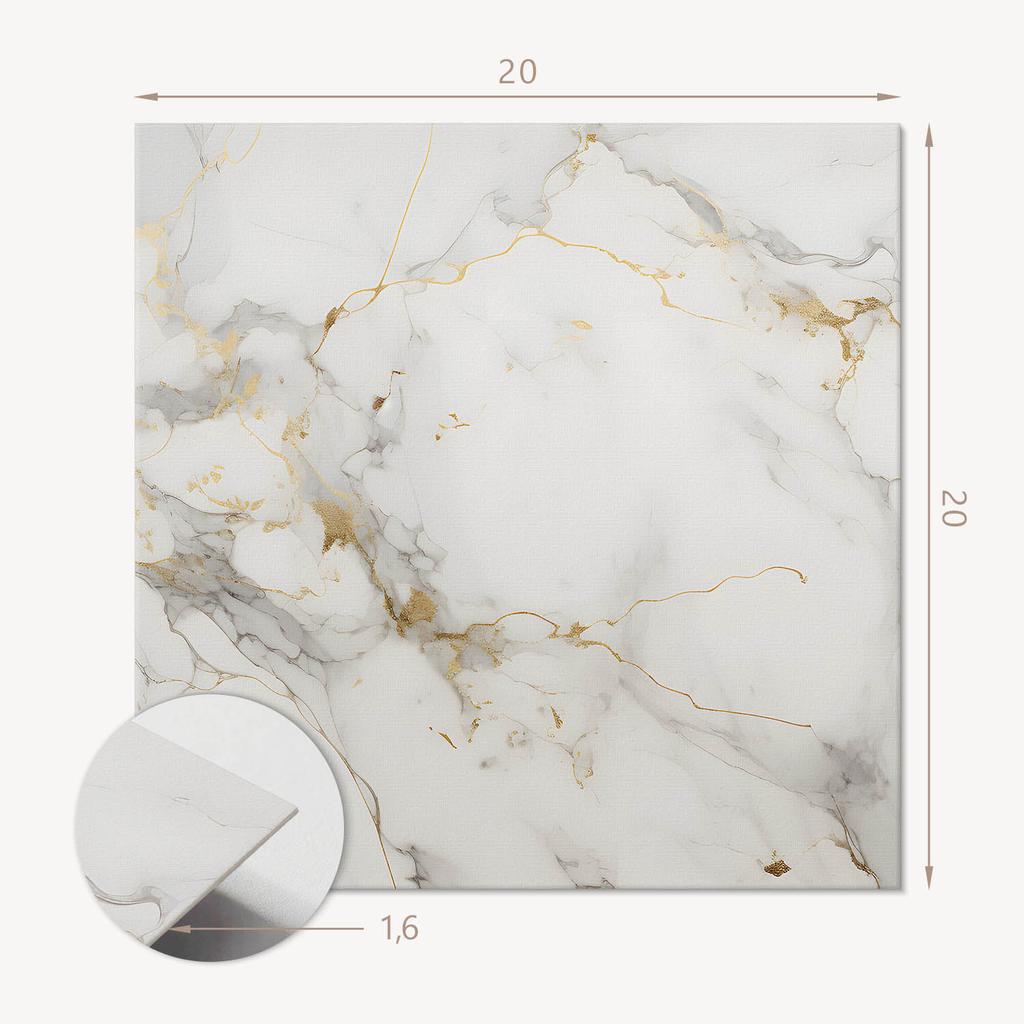Winylowe Kafelki Samoprzylepne Z Nadrukiem Elegancki Marmurowy Wzór 20X20X20 Cm