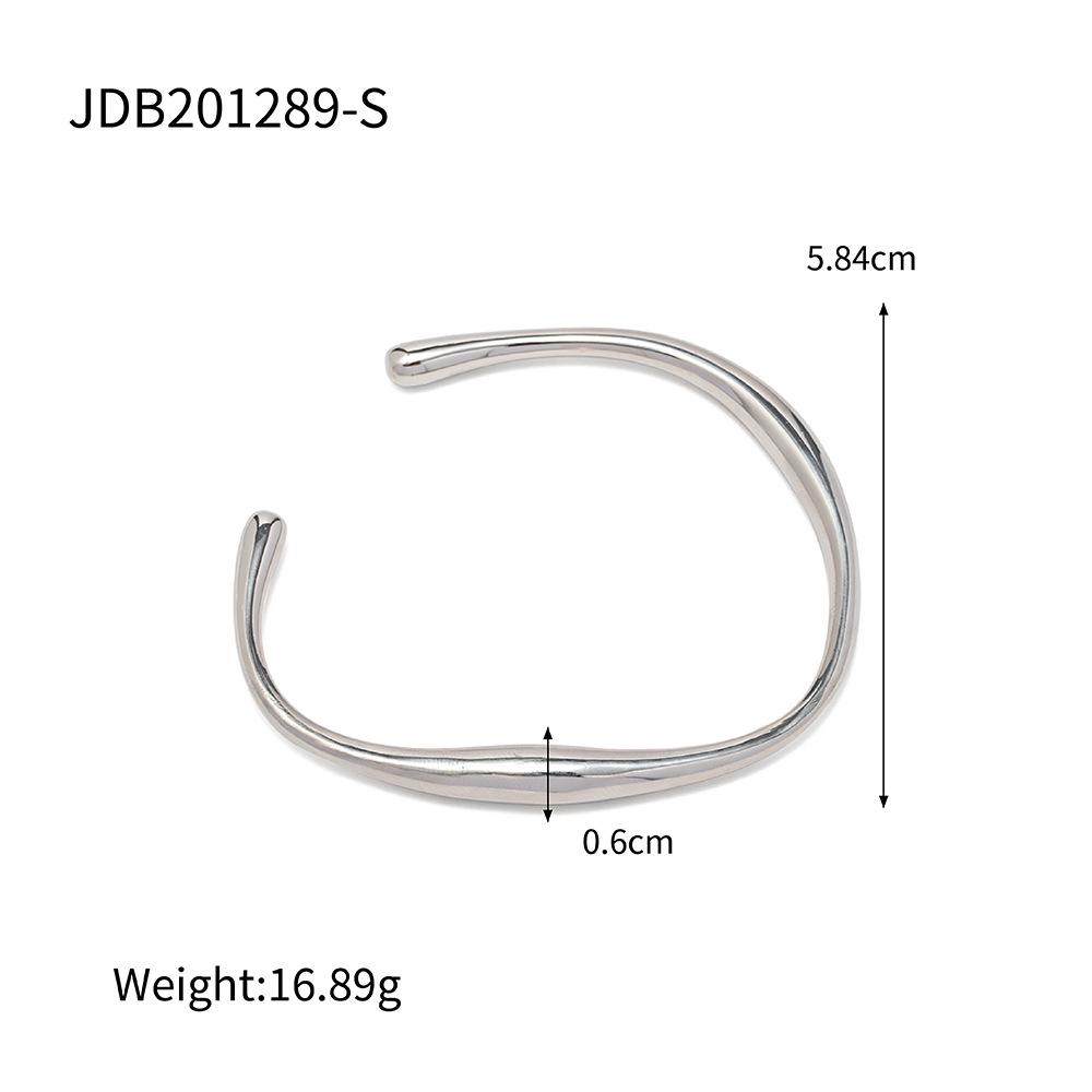 Jieding European & American Style Women's Stainless Steel Zircon Bracelet, Real Gold Plated. 